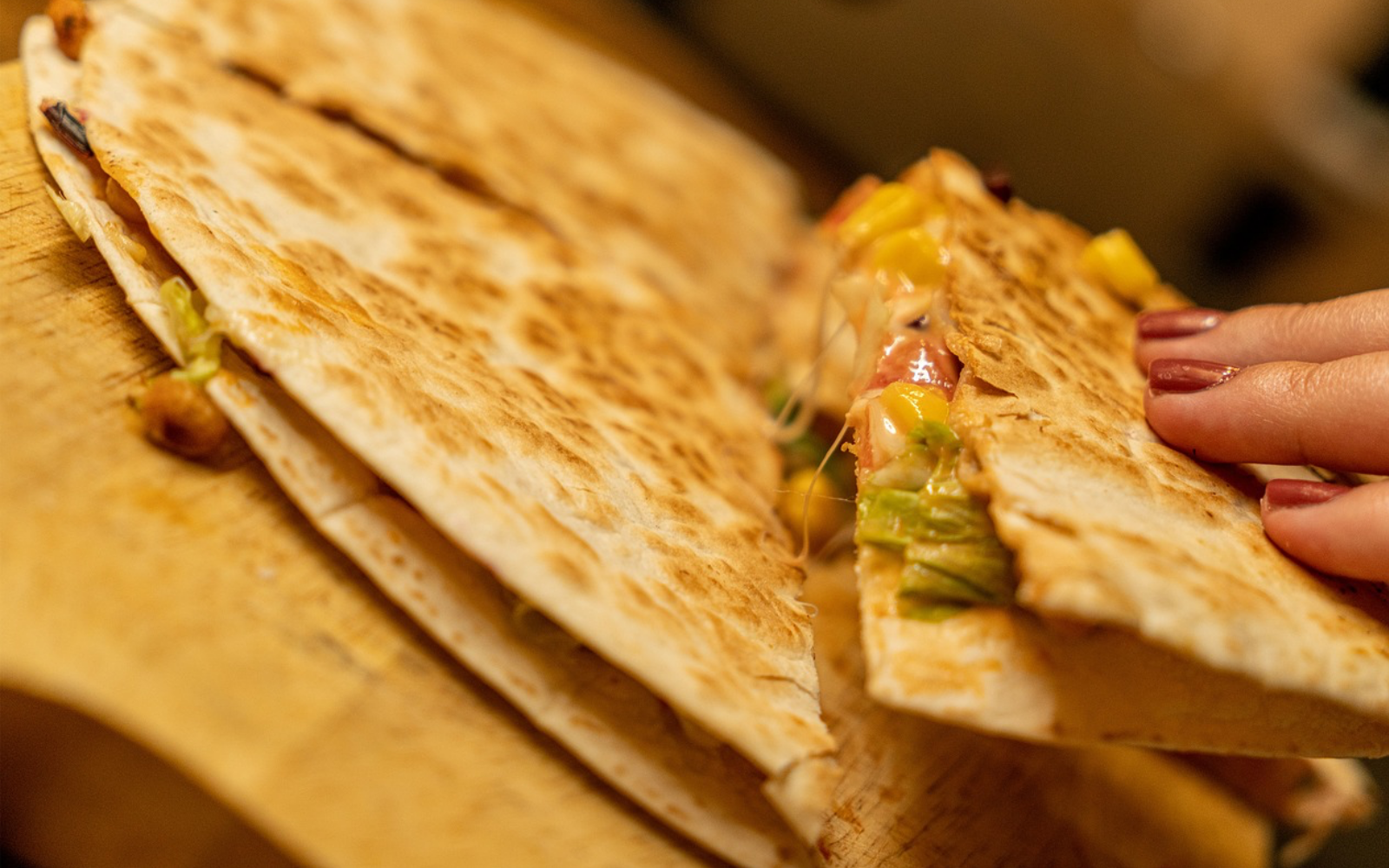 Quesadilla close up